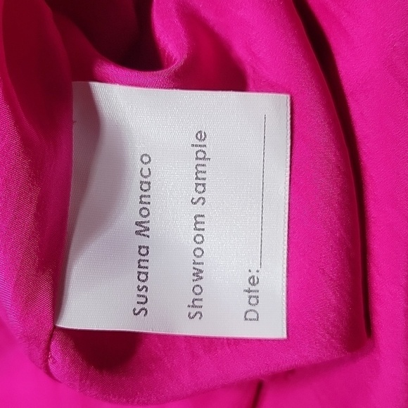 Susana Monaco Hot Pink Size Unknown Material Unknown Strapless Belted Dress NEW - Picture 13 of 13